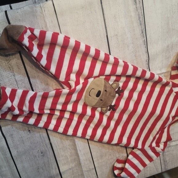 Carters Just One You 4 Piece  Holiday Sleepers  bundle Size 6months - Picture 2 of 16